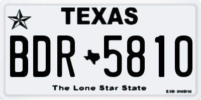 TX license plate BDR5810