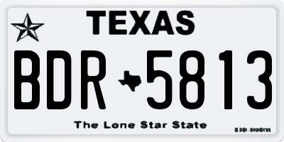 TX license plate BDR5813