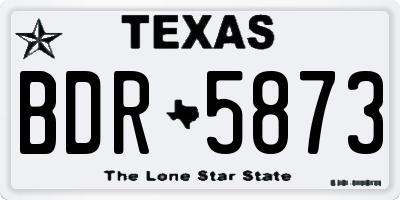 TX license plate BDR5873