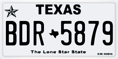 TX license plate BDR5879