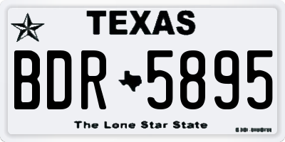 TX license plate BDR5895