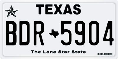 TX license plate BDR5904