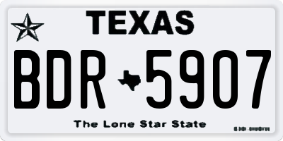 TX license plate BDR5907