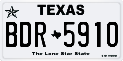 TX license plate BDR5910