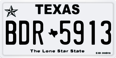 TX license plate BDR5913