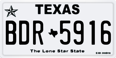 TX license plate BDR5916