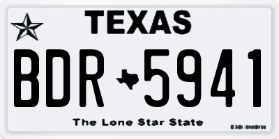 TX license plate BDR5941
