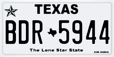 TX license plate BDR5944