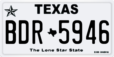 TX license plate BDR5946