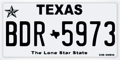 TX license plate BDR5973