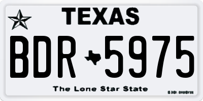 TX license plate BDR5975