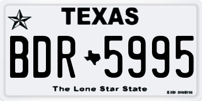TX license plate BDR5995