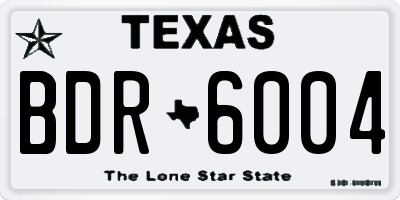 TX license plate BDR6004