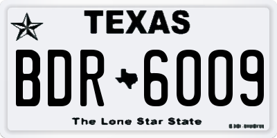 TX license plate BDR6009