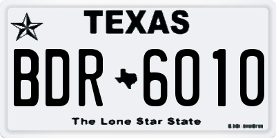 TX license plate BDR6010