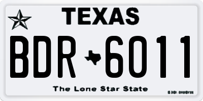 TX license plate BDR6011