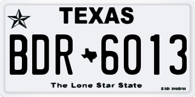TX license plate BDR6013