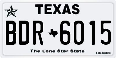 TX license plate BDR6015