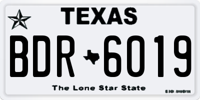 TX license plate BDR6019