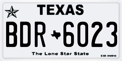 TX license plate BDR6023
