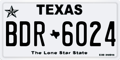 TX license plate BDR6024
