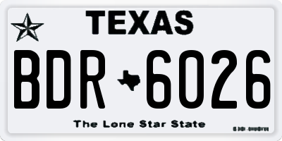 TX license plate BDR6026