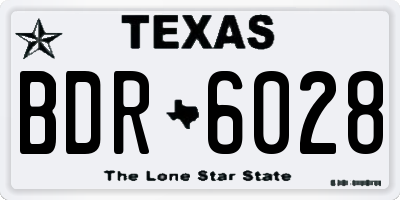 TX license plate BDR6028
