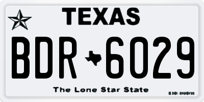 TX license plate BDR6029