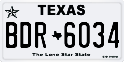TX license plate BDR6034