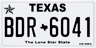 TX license plate BDR6041
