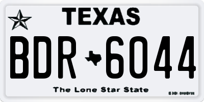 TX license plate BDR6044
