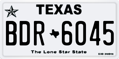 TX license plate BDR6045