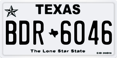 TX license plate BDR6046