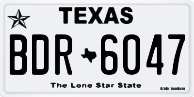 TX license plate BDR6047