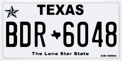 TX license plate BDR6048