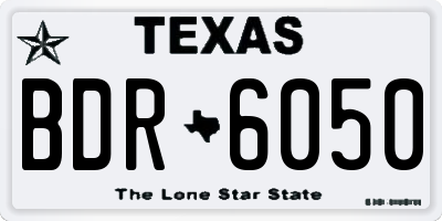 TX license plate BDR6050