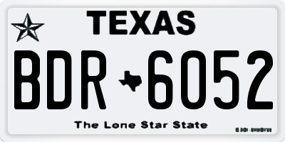TX license plate BDR6052
