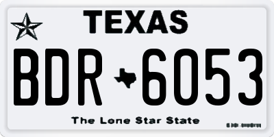 TX license plate BDR6053