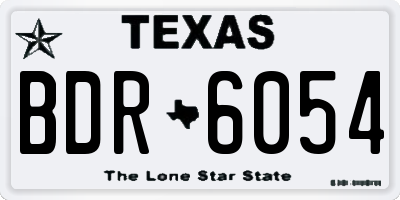 TX license plate BDR6054