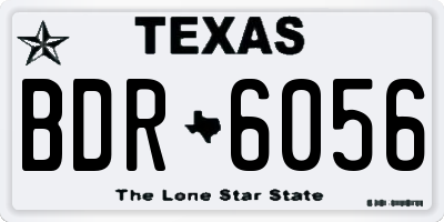 TX license plate BDR6056