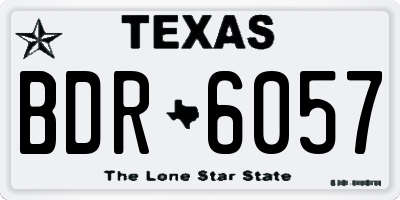TX license plate BDR6057