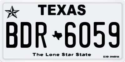 TX license plate BDR6059
