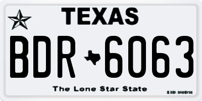 TX license plate BDR6063