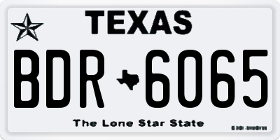 TX license plate BDR6065