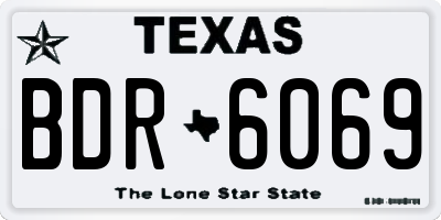 TX license plate BDR6069