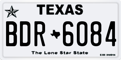 TX license plate BDR6084