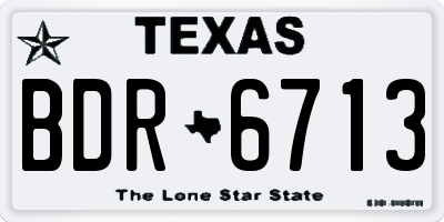 TX license plate BDR6713