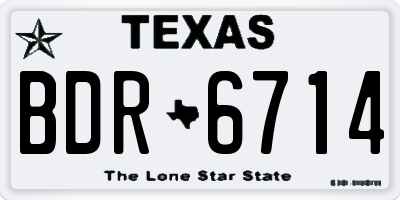 TX license plate BDR6714