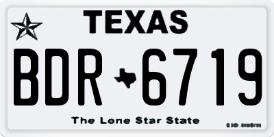 TX license plate BDR6719