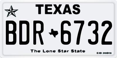 TX license plate BDR6732